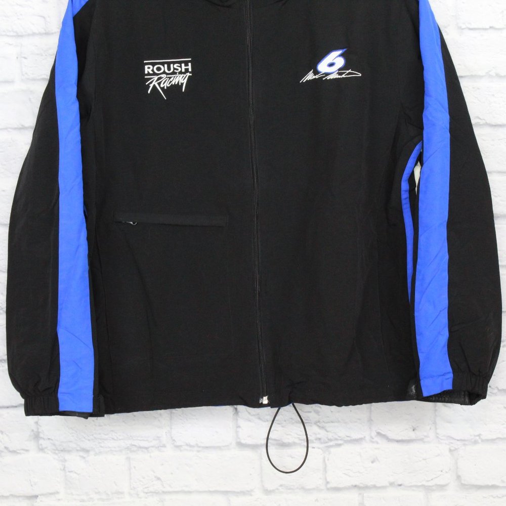 Team Caliber Roush Racing 6 Mark Martin Black Full Zip Wind Breaker Jacket Large - Picture 3 of 8